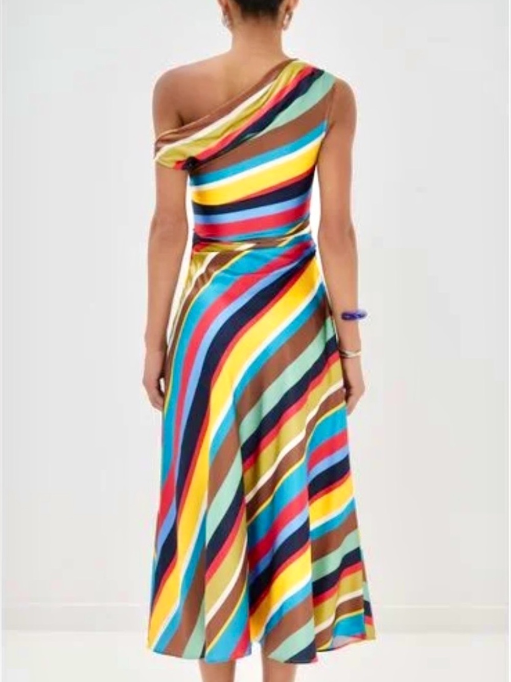 NWT Staud Phare Silk Maxi Dress Market Stripe 🌟Very Rare🌟 - Picture 6 of 16